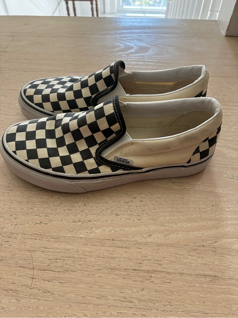 Vans woman’s Classic Checkerboard Slip-On - Black/White - Picture 3 of 3